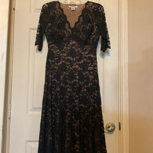 CAbi black lace dress